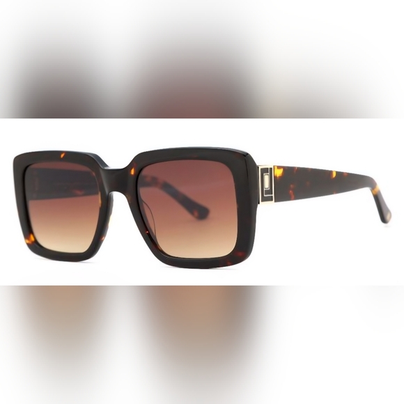 Carolina Lemke Roma Demi Women’s Square Sunglasses Brown Tortoiseshell Unisex main image 6